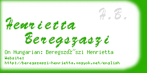 henrietta beregszaszi business card